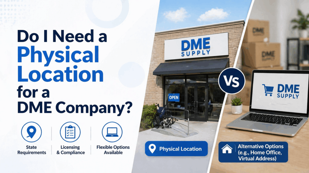 Do I need a physical location for a DME company