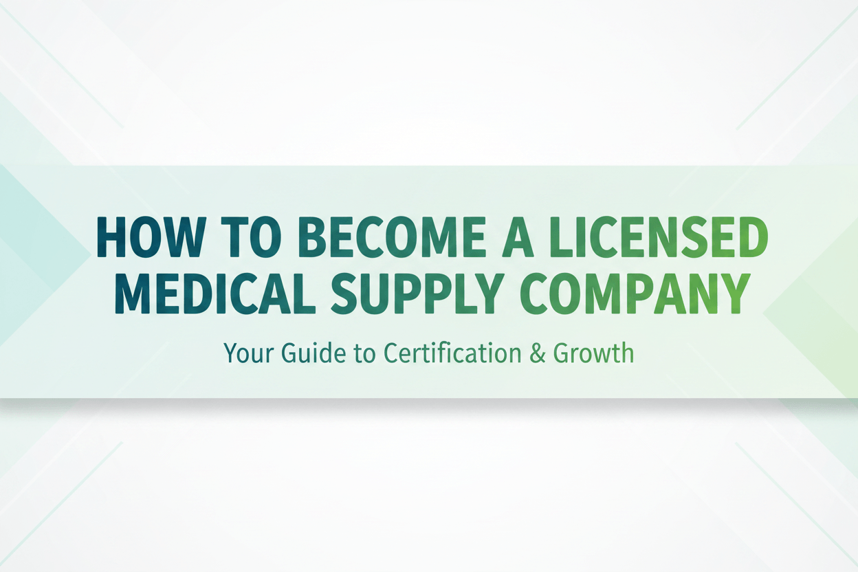 How to Become a Licensed Medical Supply Company