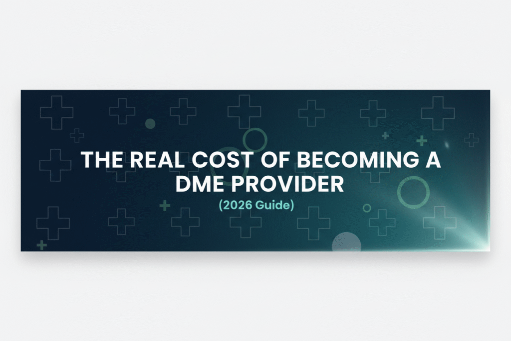 The Real Cost of Becoming a DME Provider (2026 Guide)